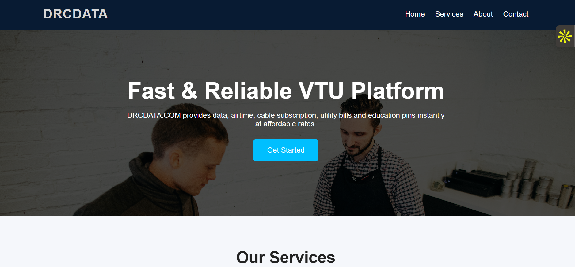 DRCDATA — VTU and bill payment platform