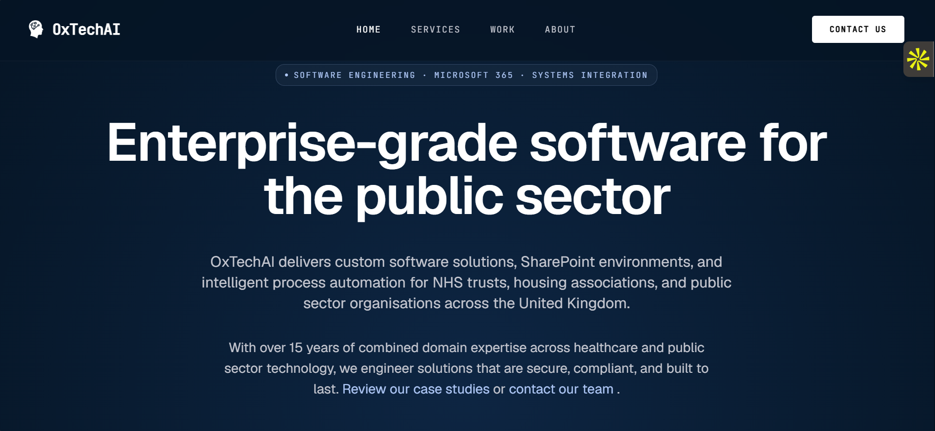 OxTechAI — consultancy website